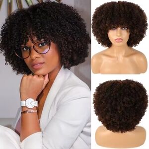 Curly Brown Wig for Women